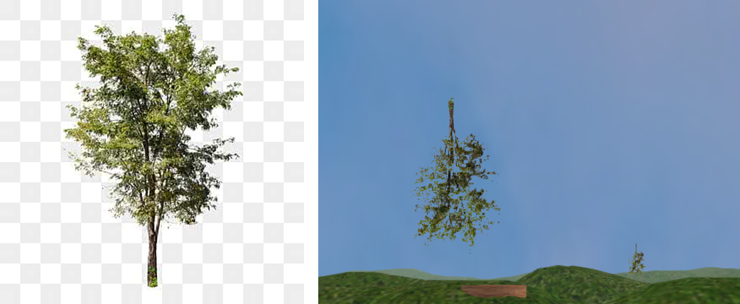 Original image vs image in game